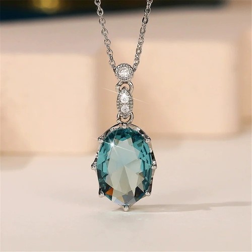 Sterling silver large blue - silver,