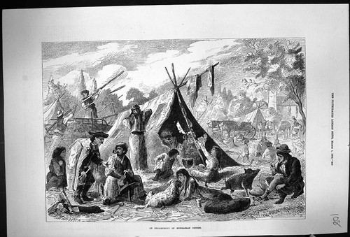 Antique old print 1873 scene - antique,