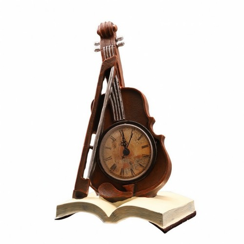 Violin clock with book shaped - violin,