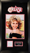 *GREASE* Olivia Newton John Signed & Framed Display AFTAL: RARE Collectors Item
