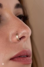 Indian Tribal Style 8mm Nose Hoop 925 Sterling Silver Cartilage Ring