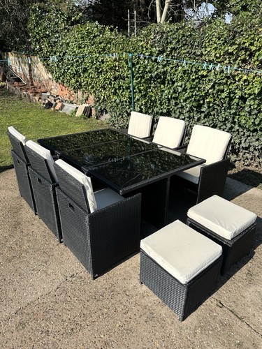 Rattan cube dining - cube, 11pc