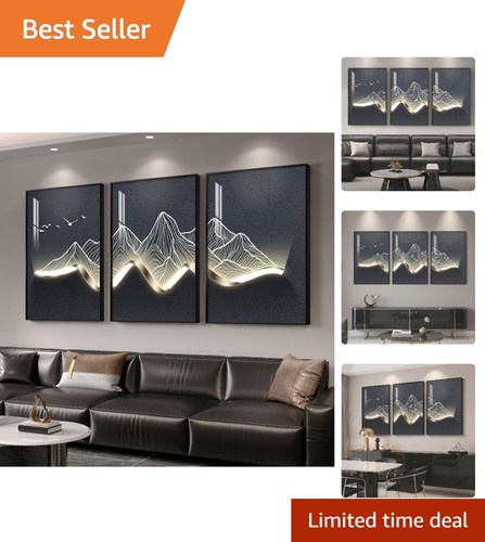 Piece large framed modern - piece,