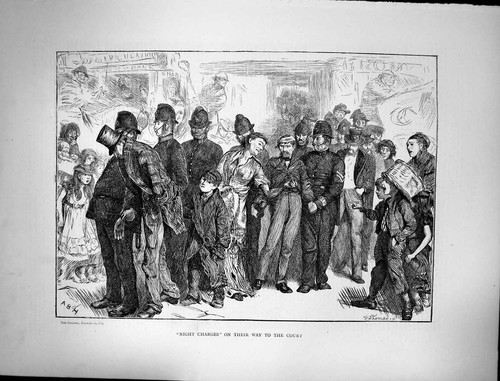 Original old antique print - original,
