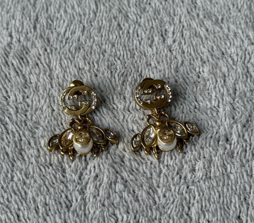 Gucci bee drop earrings gold - bee,