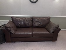 Next Leather 2 Seater Sofa Tan