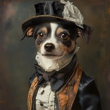 Regal Dog in Baroque Jacket