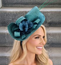 Teal Green Fascinator Races