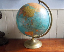 Vintage Cram's Imperial World Globe on Metal Base 1990s