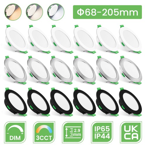 6pcs dimmable led - dimmable, recessed