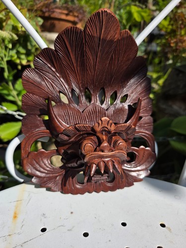 Balinese carved wooden - wooden, demon