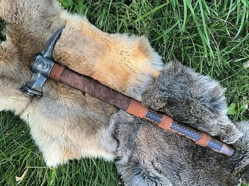 Hand forged viking war - hand, hammer