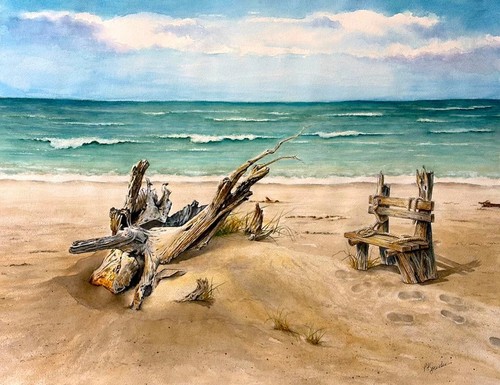 Gone beach bench - gone, konicki