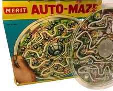 merit childs hand held game AUTO-MAZE 6012 1965 J & L randall potters bar London
