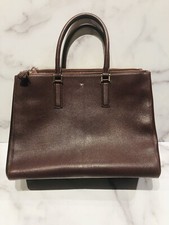 Anya Hindmarch Ebury Burgundy Leather Tote Bag