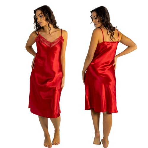 Bright red silky shiny - red, sexy