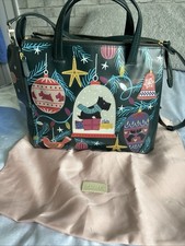 Radley Deck The Tree Christmas Signature Bag and Coin Purse - Green