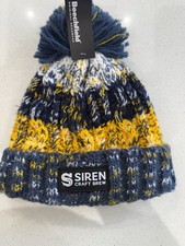 Golf Woollen Bobble Hat - Siren Craft Brew - Beechfield - Blue & Yellow