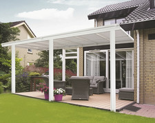 White garden veranda car port - garden,