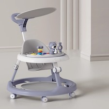 4in1 Baby Walker Bouncer First Push Along Activity Music Ride On Car Melody-blue