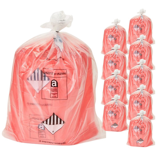 Asbestos waste sacks - waste, removal