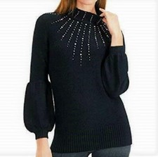 ALFANI Womens BLACK with