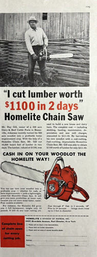 1950s homelite chain - homelite, saw