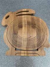 Collapsible Wooden Fruit Bowl - Rabbit