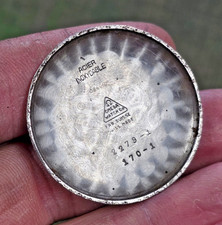 Orig. 1940s Omega Chronograph Watch Ref. 2279 Stainless Steel Case Back