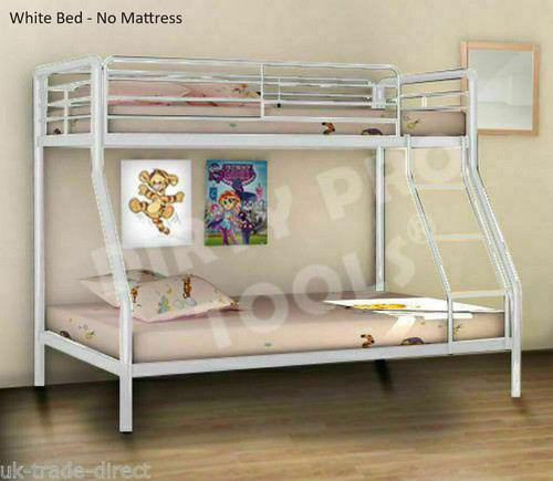 Metal triple bunk bed - bed, single