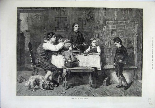 Original old antique print - original,