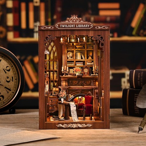 Diy mini book nook - book,