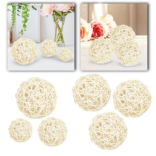 3pcs wicker rattan balls - 3pcs,
