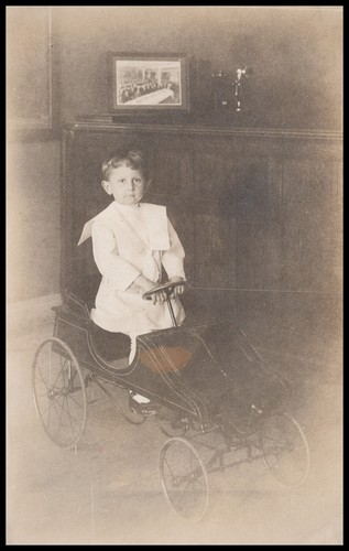 Handsome boy antique - in, pedal