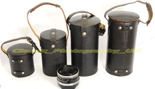 Set of FOUR Leather Lens Cases