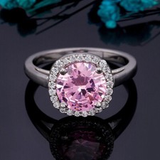 2Ct Round Cut Pink Sapphire
