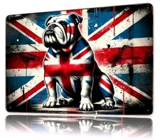 British Bulldog Decorative Metal Wall Sign English Bulldog 