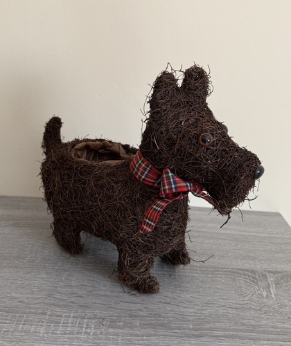 Scottie dog planter ornament - dog,