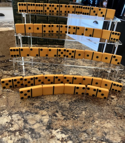 Vtg marblelike dominoes - dominoes,, usa
