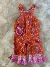 Oilily Vintage Corduroy Baby Overalls Size 80 18 Mo Girls