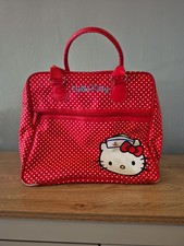 Hello Kitty Sailor Bag Satchel Red Polka Dot Travel Sanrio 2010 Collectible 