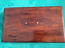 ANTIQUE MAHOGANY GUN CASE, SUIT SMALL PISTOL,  GUN 