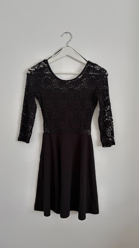 Divided black lace skater - divided,