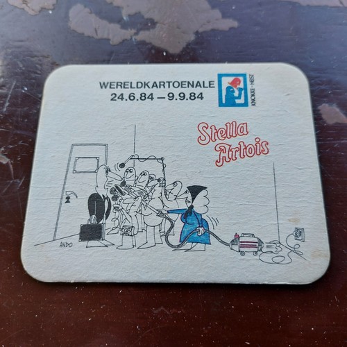 Stella artois beer mat - beer, 1984.