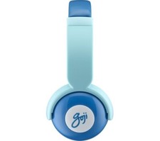 GOJI GKIDBTB18 WIRELESS BLUETOOTH KIDS ON EAR HEADPHONES 10 HOUR BATTERY BLUE
