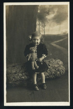 RPPC Postcard Young Girl TEDDY