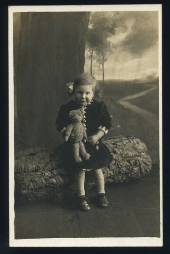 Rppc postcard young girl - rppc, teddy