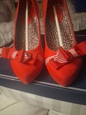 RUBY SHOO RED BOW SHOES & HANDBAG BOXED