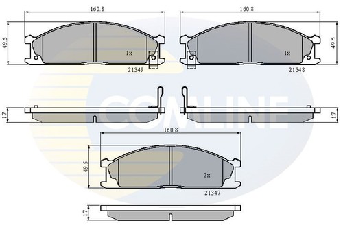 Brake pad set - disc, front