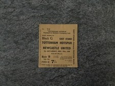 59/0 TICKET Tottenham Spurs v Newcastle United 19/12/1959